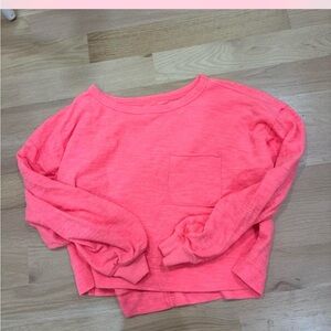 Aerie Vibrant Coral Long Sleeve Tee